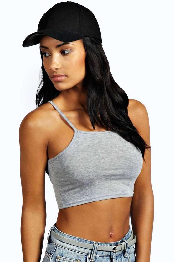 Cally Spaghetti Strap Super Crop Top